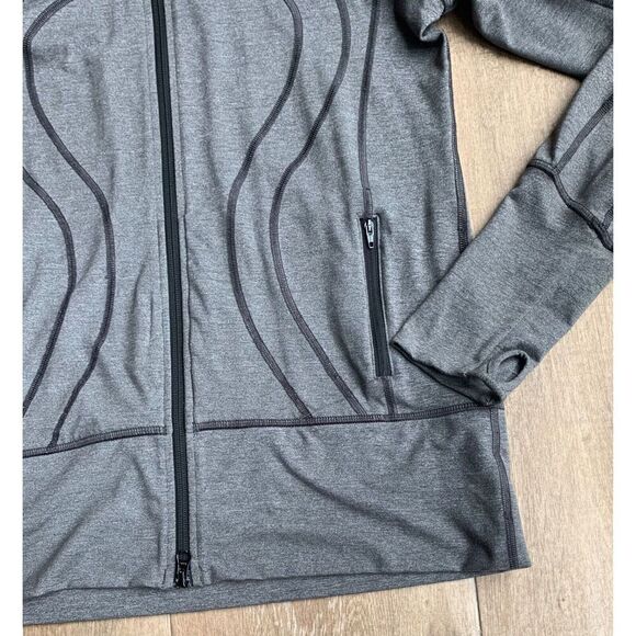 Lululemon IN STRIDE JACKET Full Zip Hoodie TRACK define SWEATSHIRT 8 Gray RARE - Picture 6 of 11